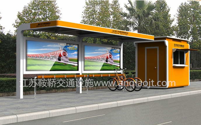 公共自行車棚AN2007-公共自行車雨棚設(shè)計(jì)圖片