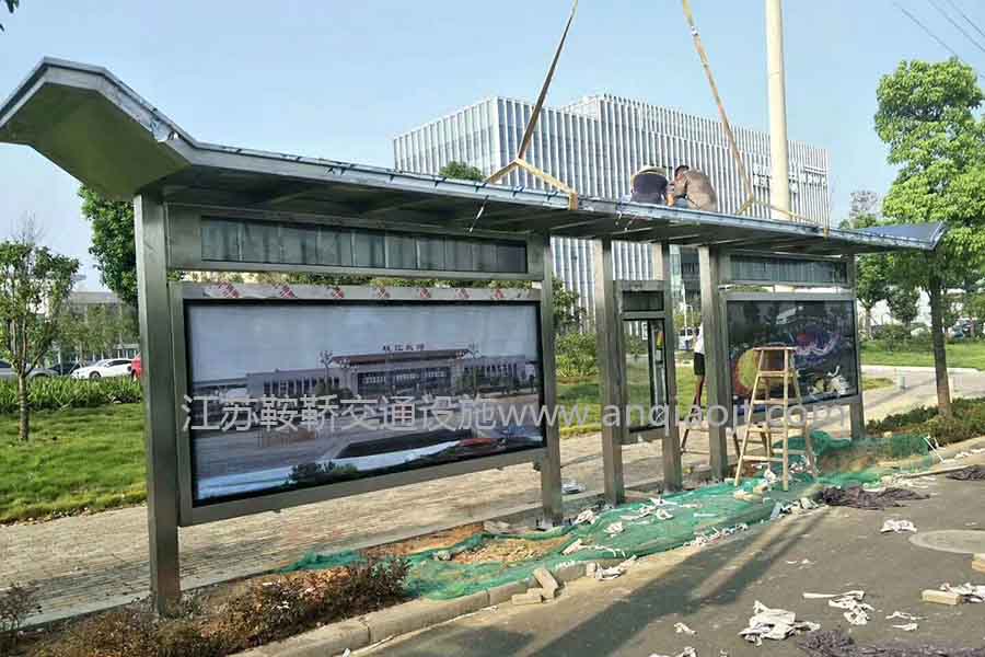 重慶不銹鋼候車(chē)亭公交站臺(tái)案例